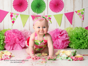 A Splash of pink and green