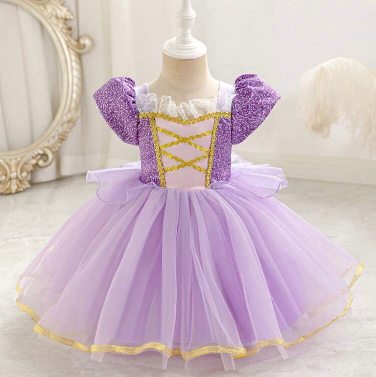 Rapunzel First Birthday Cake Smash Dress