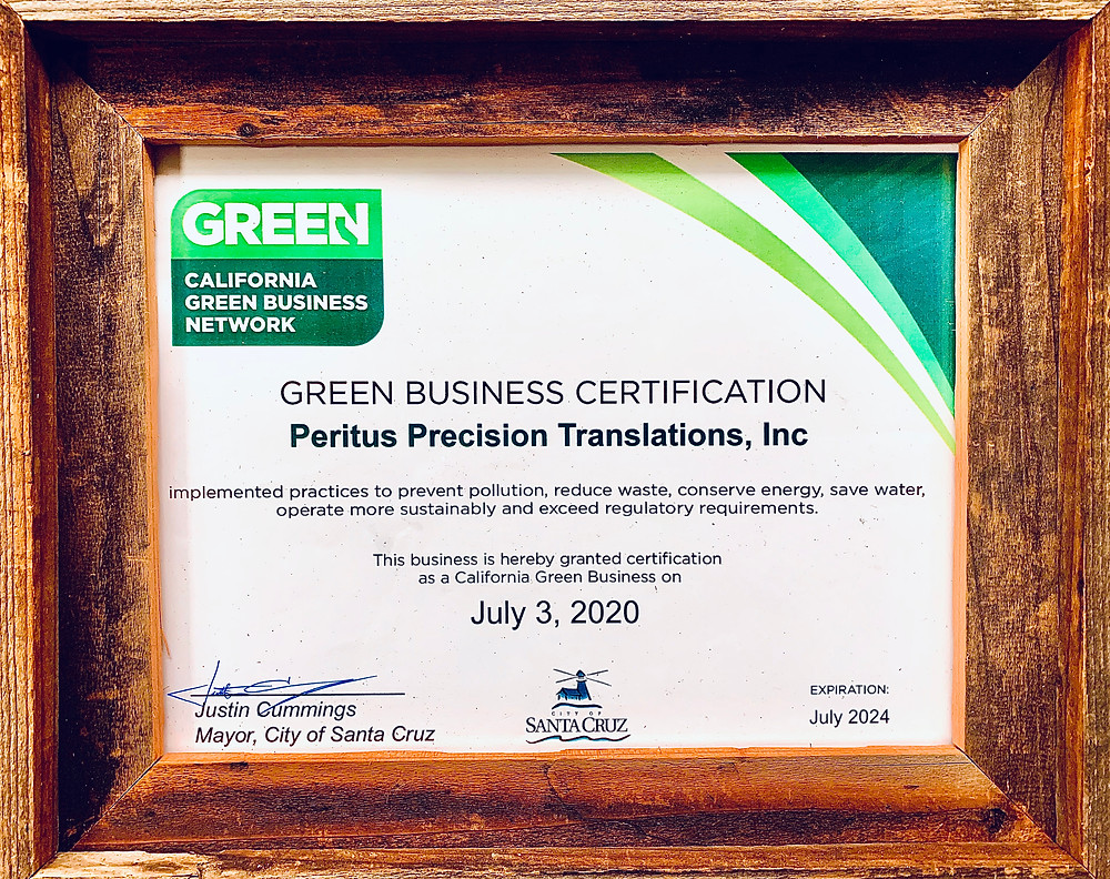 Certificate from the City with reclaimed wood frame