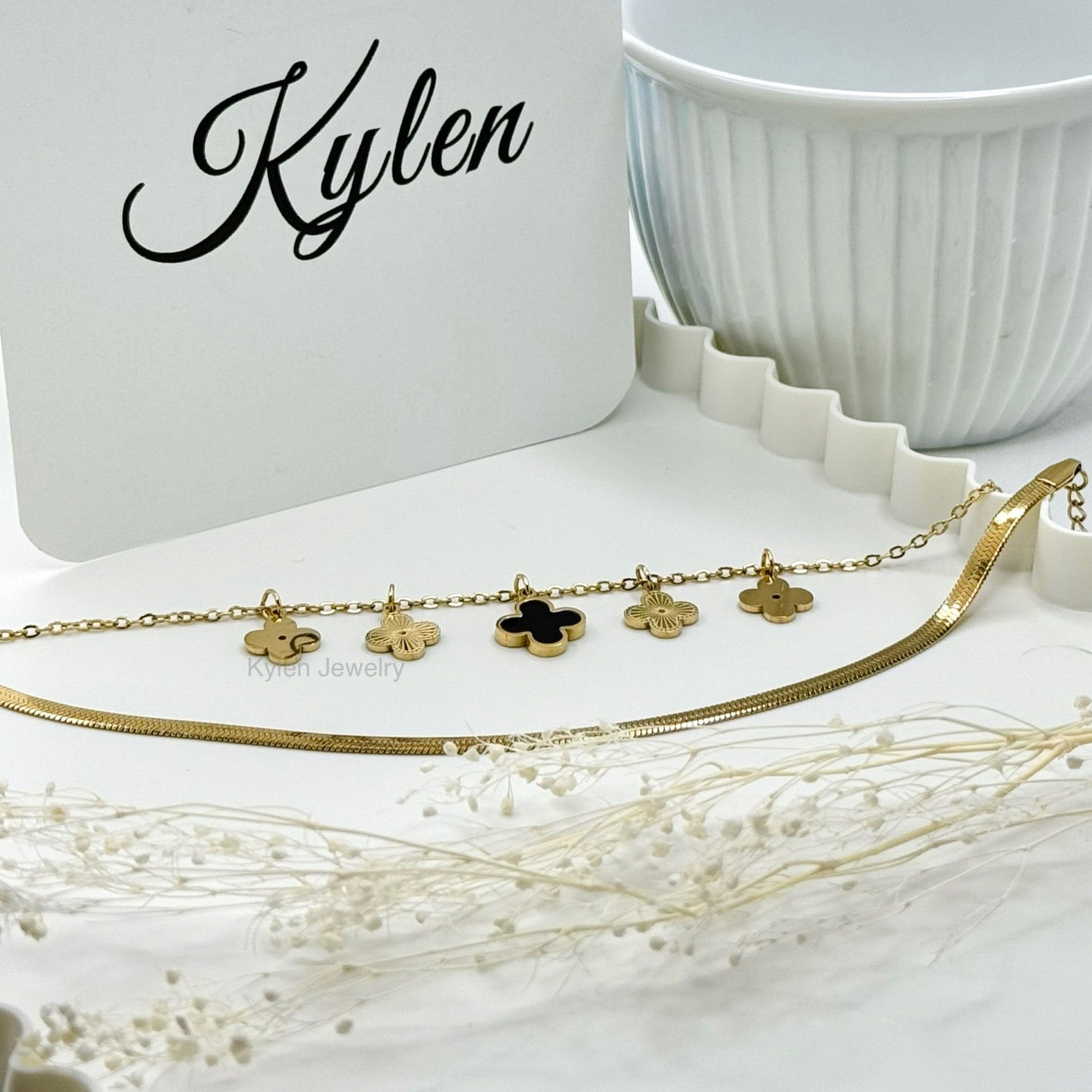 Layered Snake & Clove Bracelet