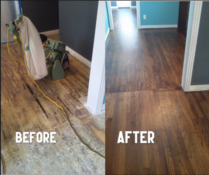 Hardwood Floor Refinishing by Campbell Hardwood Floors. Fort Worth TX.