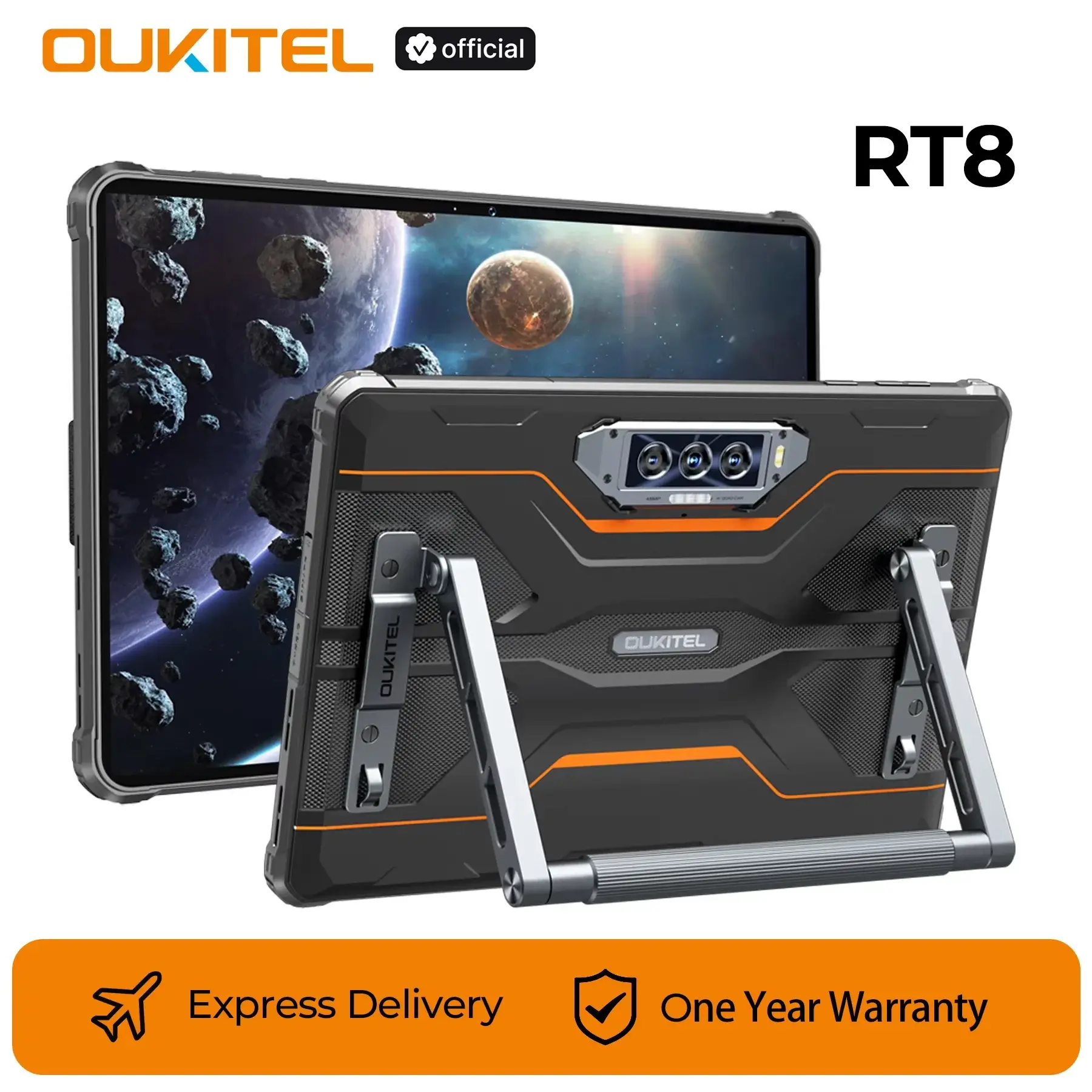 Oukitel RT8 Rugged Tablet 20000mAh 33W, 11" FHD+ Display 6GB+256GB Helio G99