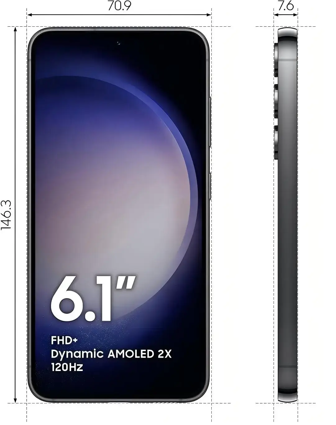 Original Samsung Galaxy S23 5G S911U1 S911B S9110 S911N 128/256/512gb ROM 6.1"