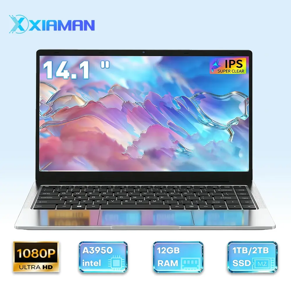 Xiaman Ultra Slim Windows 11 Laptop Computer 14.1" 12GB RAM 1TB 2TB SSD Intel