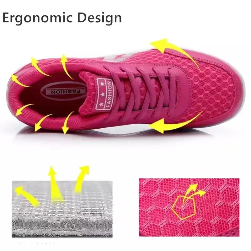 Miniatura: TaoBo Women Platform Casual Shoes Lady Heighten Health Wedges Sneakers
