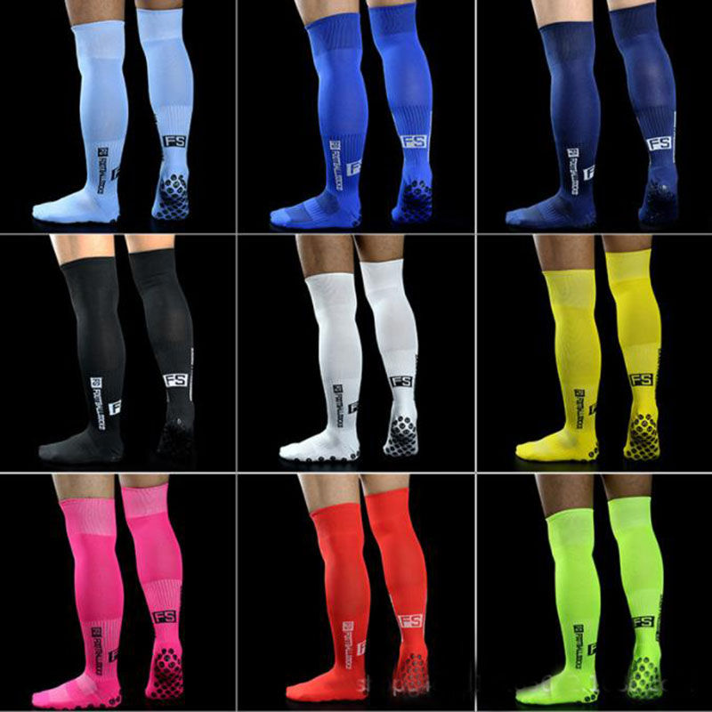 New Men's Non-Slip Soccer Socks Breathable Knee High Towel Bottom Cycling Hiking