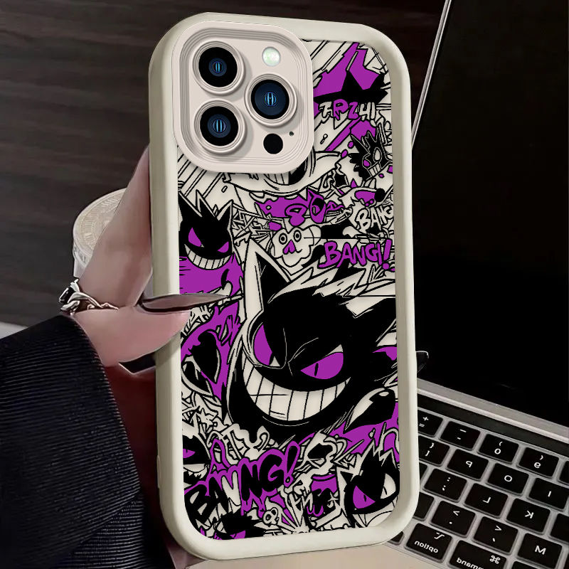Miniatura: P-Pokemon Gengar Graffiti Phone Case for iPhone 17 Air 16 16E 15 14 13 12 11 Pro