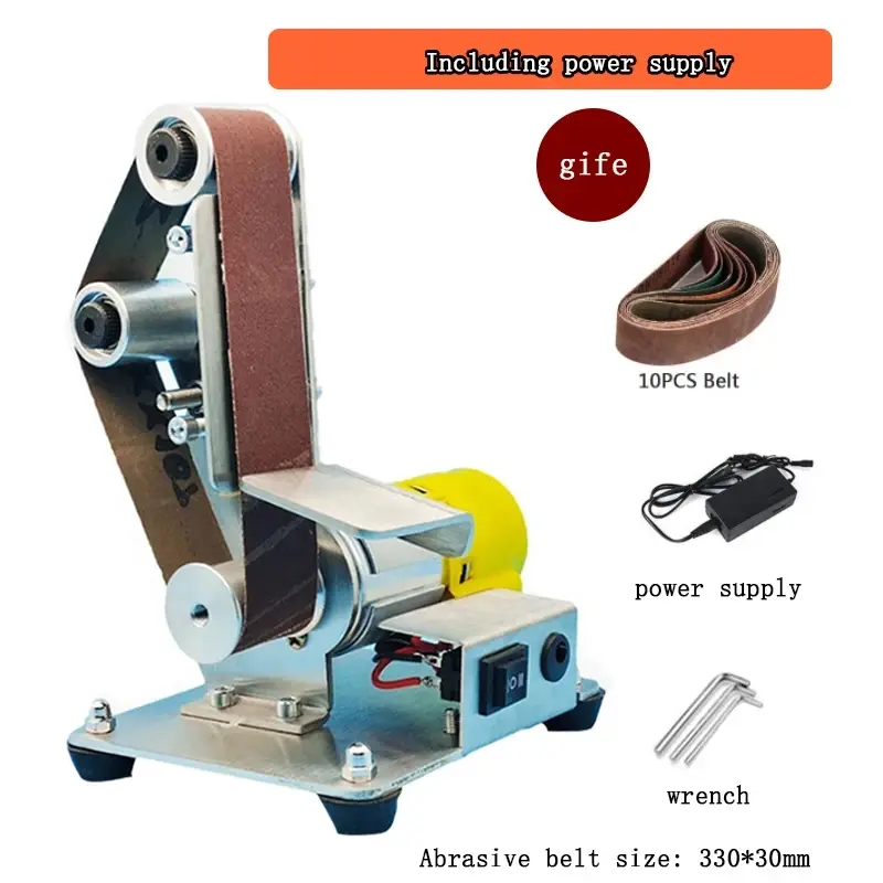 Miniatura: 110v/220v Desktop Vertical Mini Electric Abrasive Belt Sandpaper Polishing