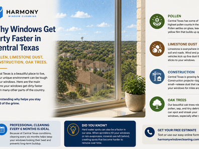 Why Windows Get Dirty Faster in Central Texas