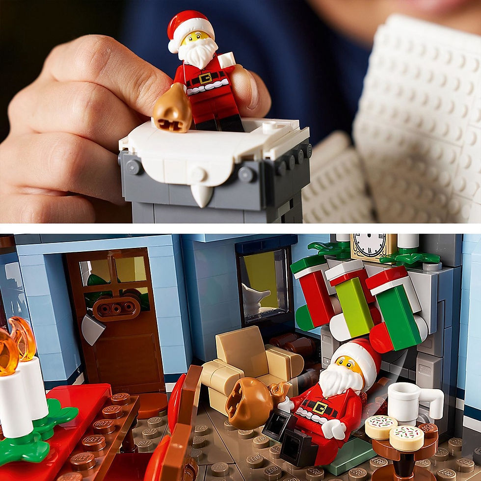 Thumbnail: De kerstman kan door de schoorsteen naar binnen met LEGO Icons Bezoek van de Kerstman 10293