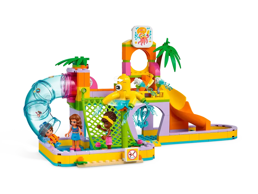 Thumbnail: LEGO Friends Waterpark speelset. Kies een van de gave glijbanen om vanaf te glijden.