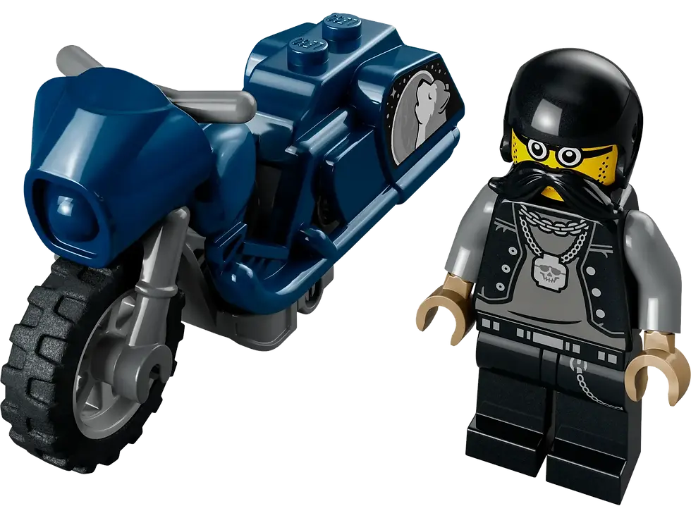 Thumbnail: Inhoud LEGO City Stuntz 60331 touring stuntmotor: motor en minifiguur