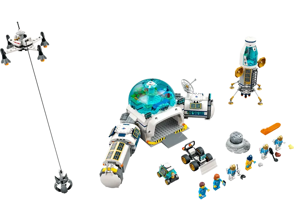 Thumbnail: LEGO City ruimte onderzoekstation 60350 bovenaanzicht