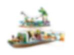 Het dak kan eraf en de zijkant kan los van LEGO Friends woonboot 41702