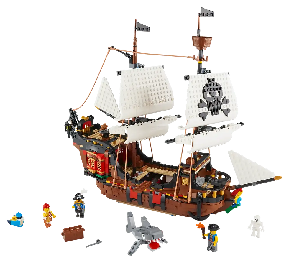 Thumbnail: Bouw een van de 3 bouwwerken met LEGO Creator 3-in-1 Piratenschip 31109