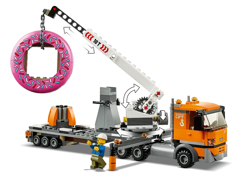Thumbnail: De hijskraan uit de LEGO City opening donutwinkel 60233 speelset 
