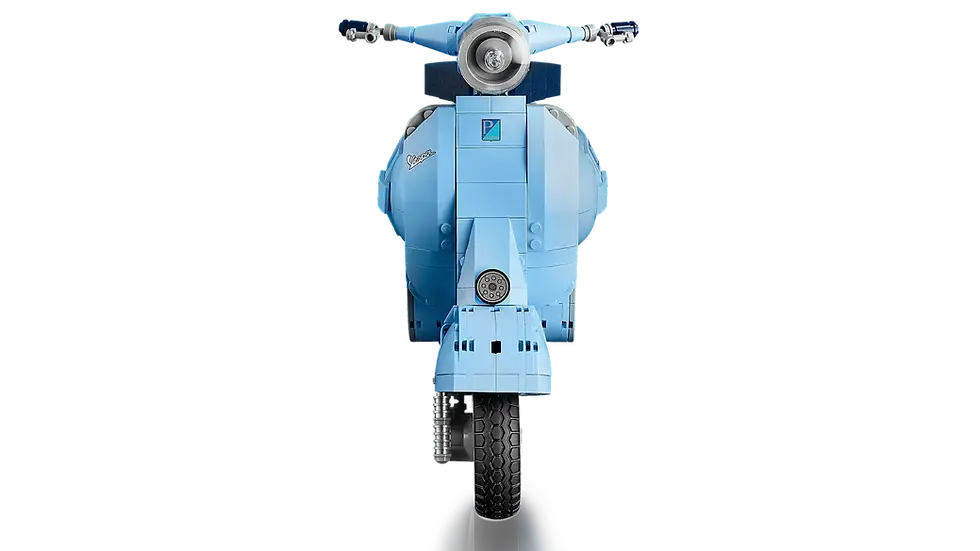 Thumbnail: vooraanzicht LEGO Icons blauwe Vespa 125 10298