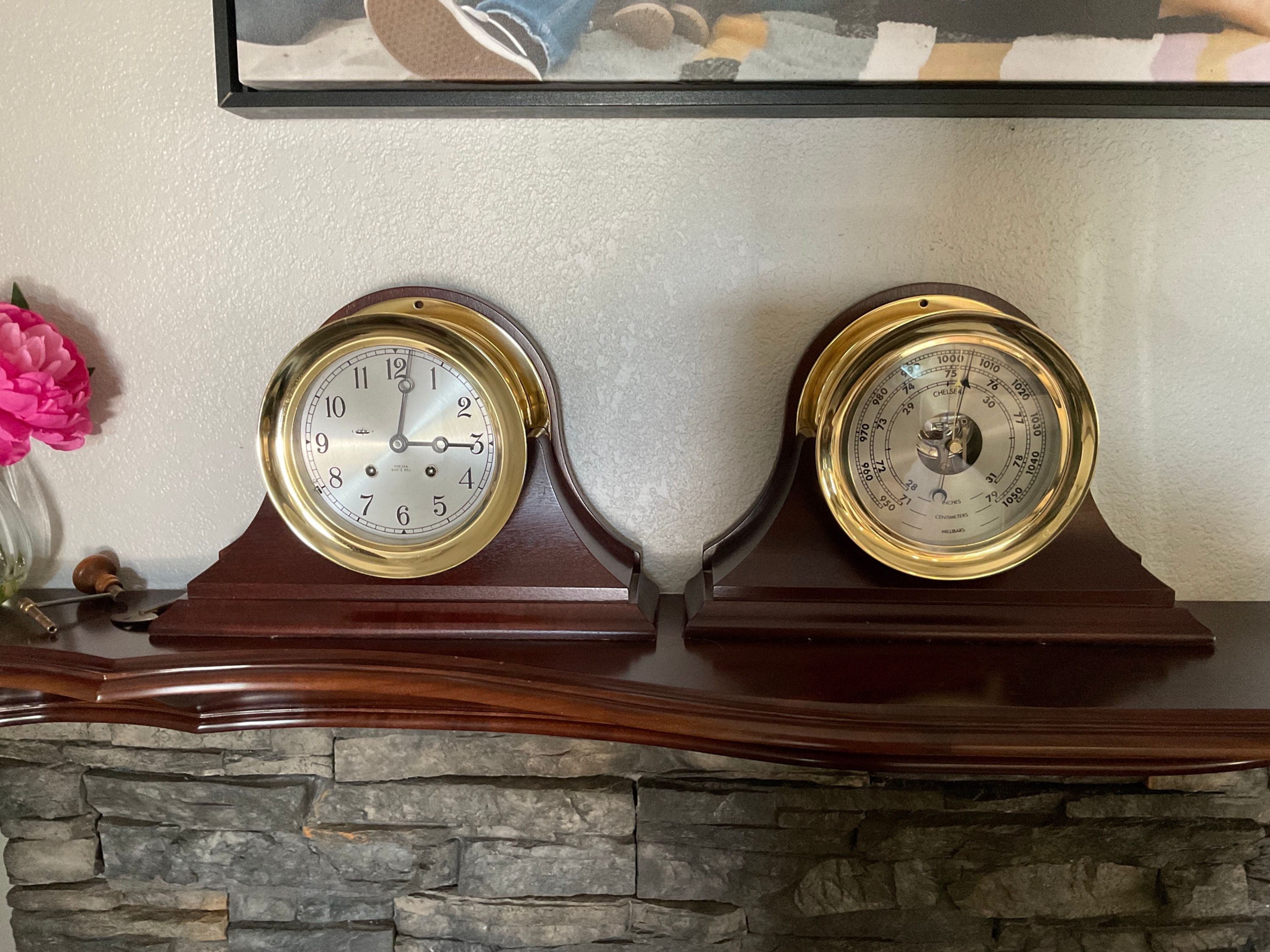 Chelsea 6” Shipsbell Clock and Barometer Set