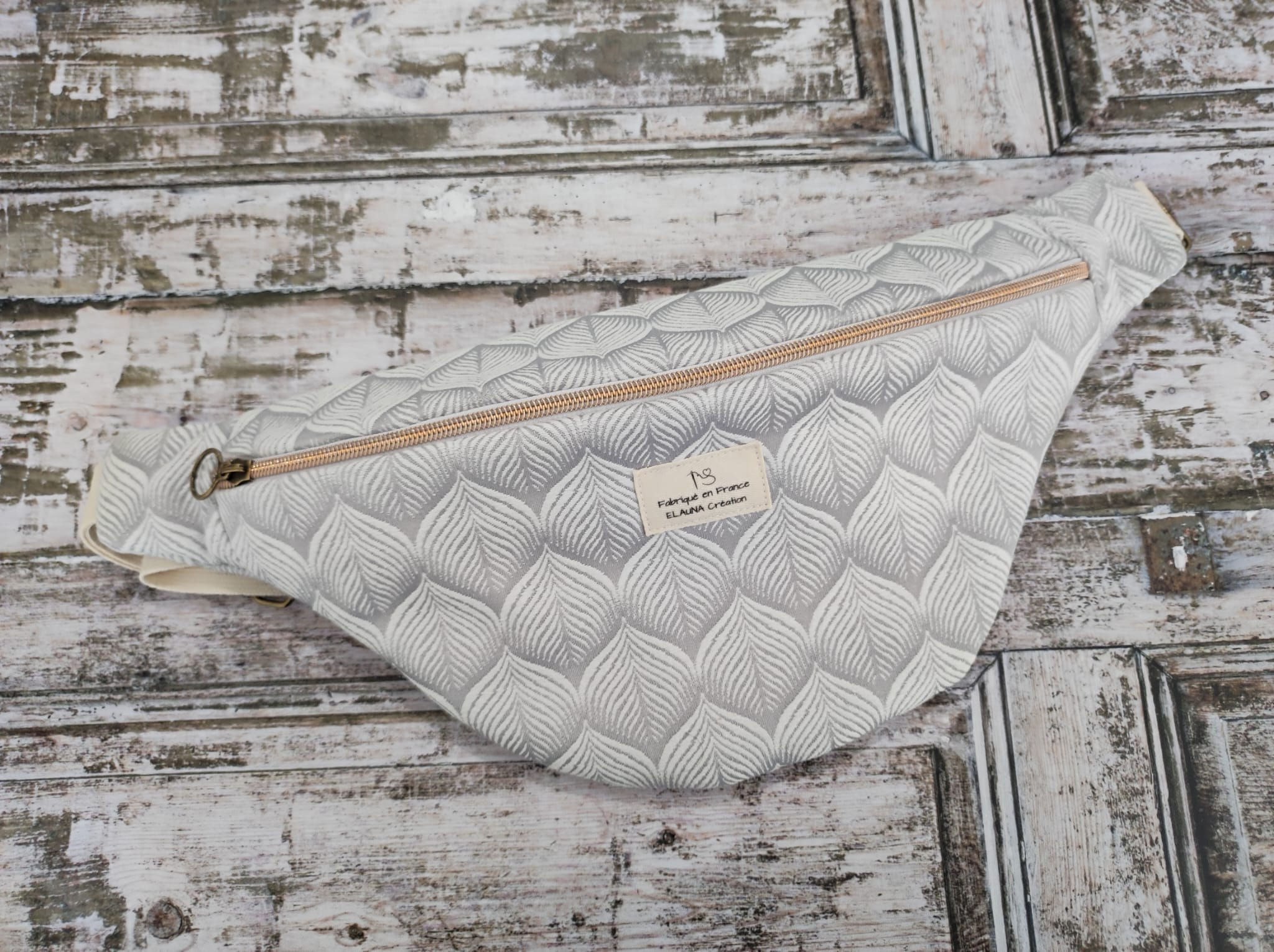 Sac Banane Feuilles Argentées 