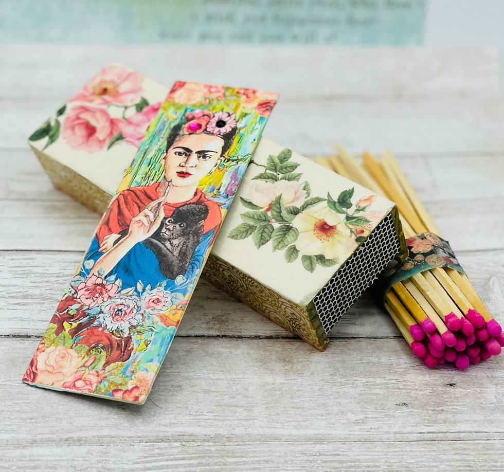 Thumbnail: Frida Kahlo Wooden Matchbox or Cocktail Pick Box