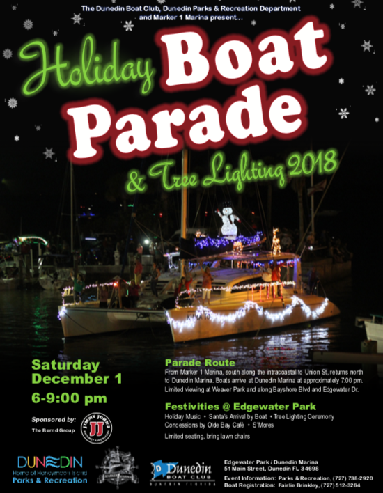 2018 Dunedin Holiday Boat Parade Flyer