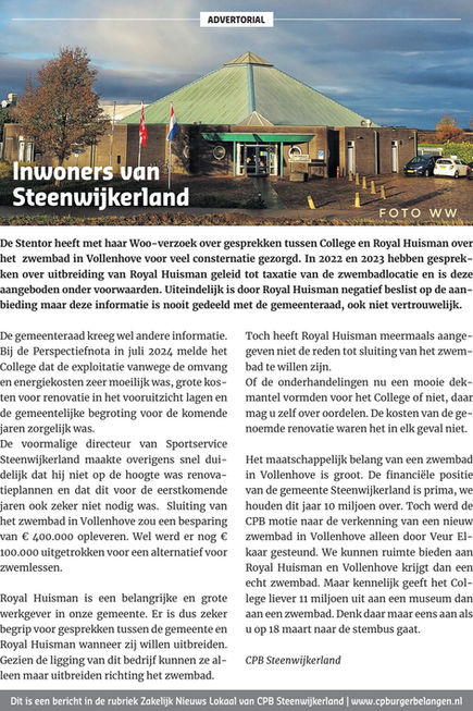 CPB over zwembad Vollenhove