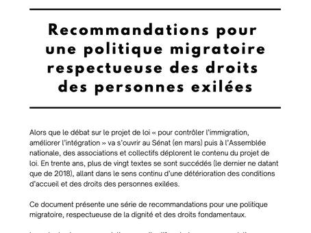 Pour une autre politique migratoire
