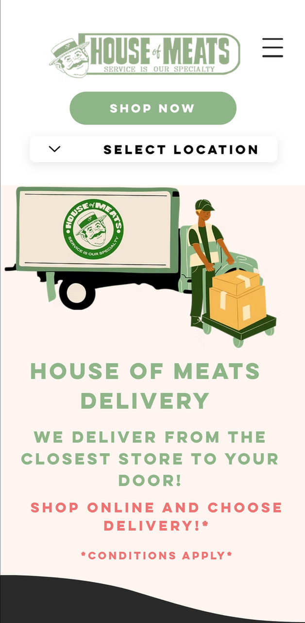 House of Meats Mobile Website