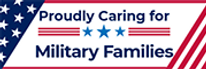 proudly caring badge for military families