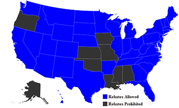 Real Estate rebates in these states topagentrebate.com.png