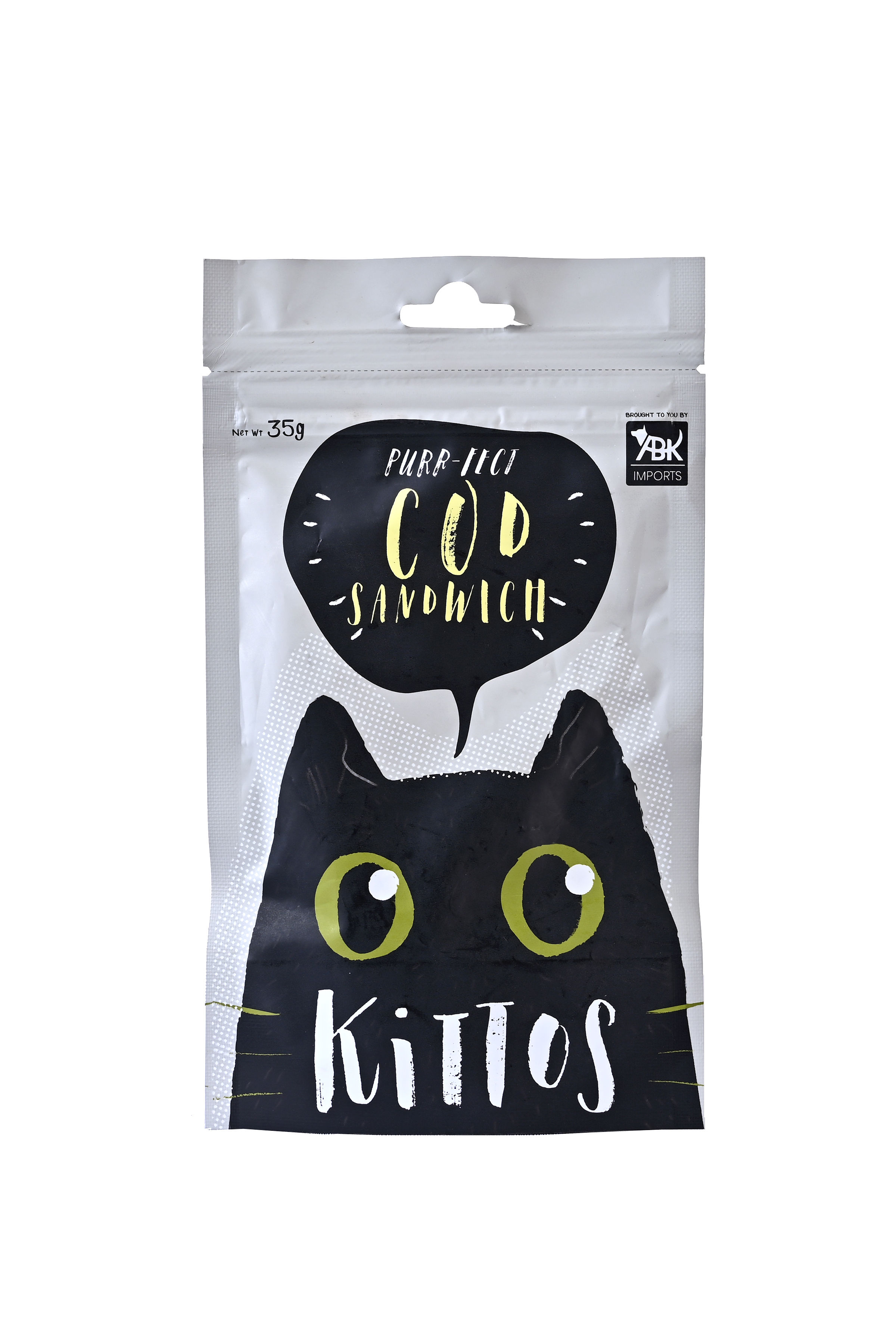 Kittos Purr-Fect Cod Sandwich Cat Treats - 35 g
