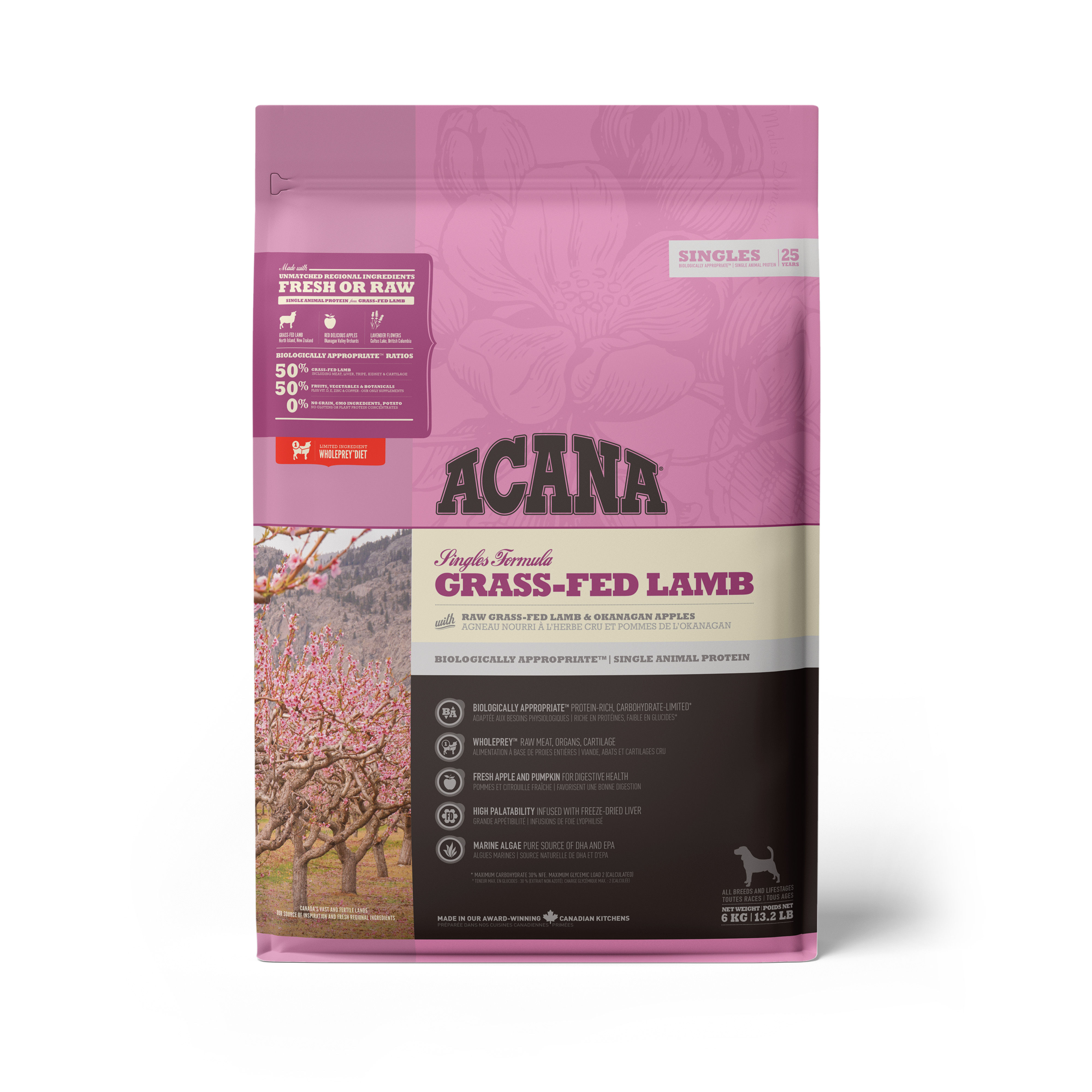 Acana Grass-Fed Lamb Dry Dog Food - All Breed & Ages