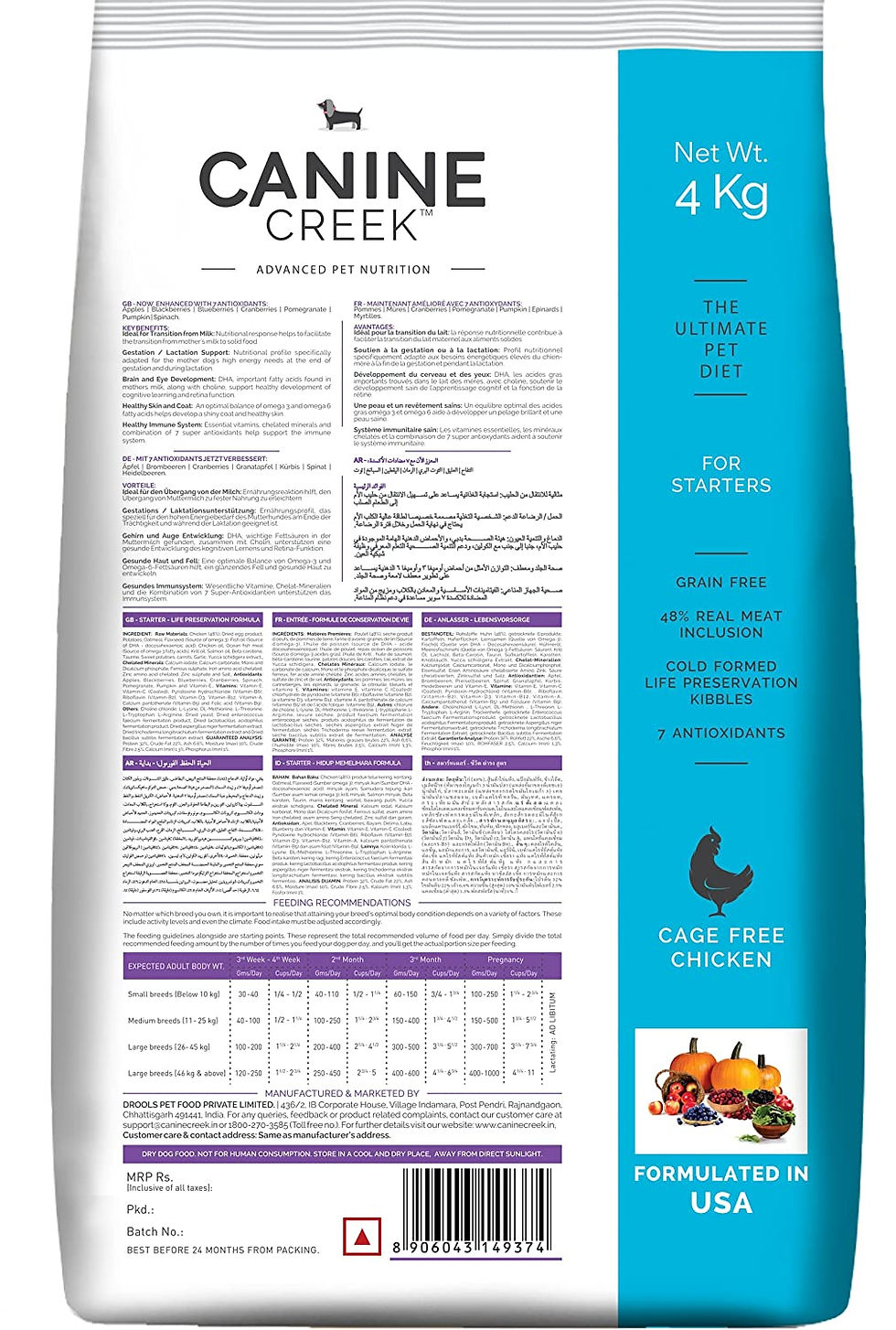 Thumbnail: Canine Creek Starter Ultra Premium Dry Dog Food