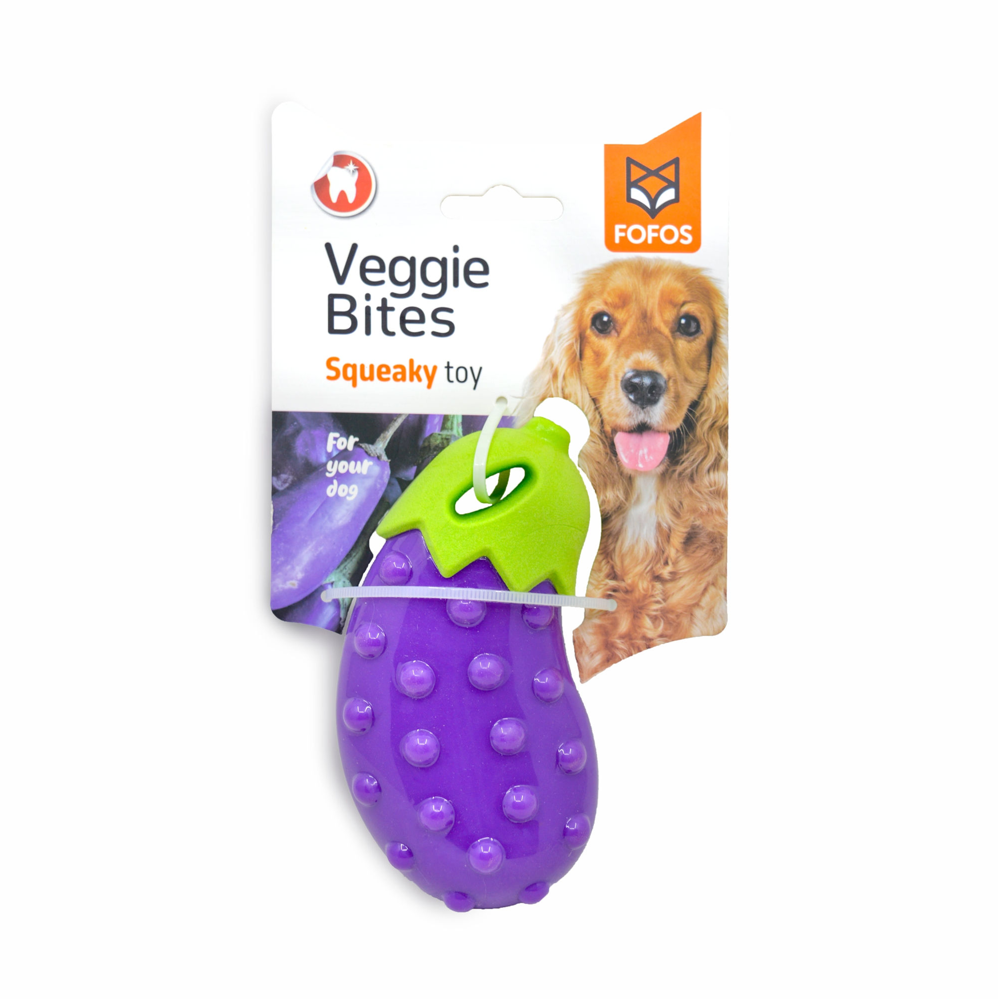 FOFOS Vegi-Bites Eggplant Dog Chew Toy