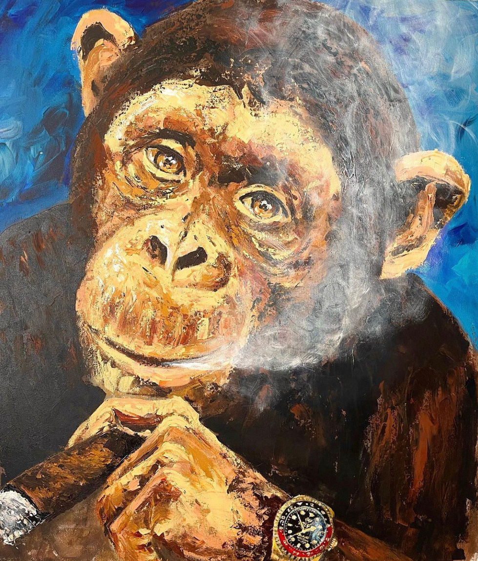 HOMME D'AFFAIRE
Acrylique sur toile
105x90cm. année 2023