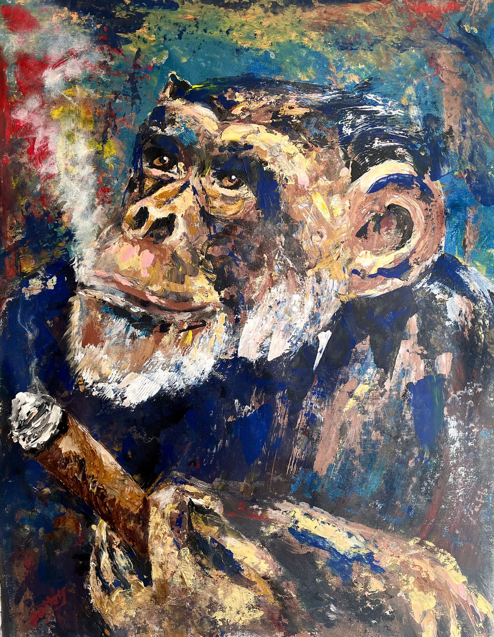 LE PSYCHIATRE
Acrylique sur toile
100x96cm année 2023