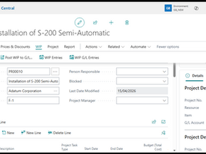 All About Project WIP Methods in Business Central