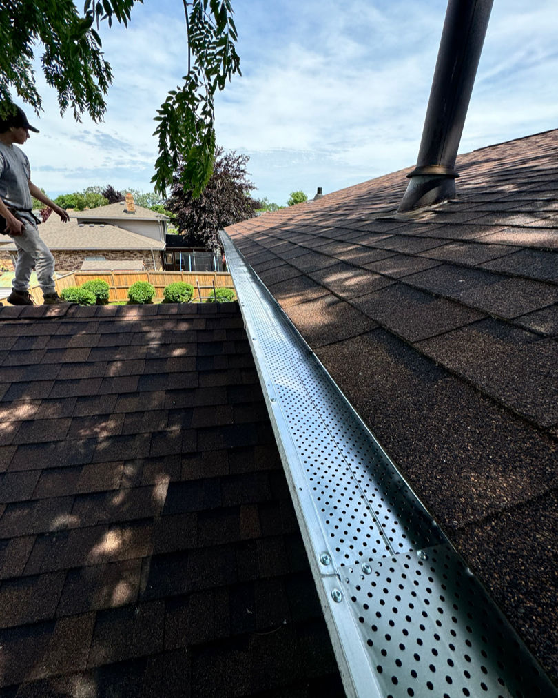 EaveSafe Leaf Filters Gutter Guards Proffesionally Installed on a Residential Property near Sarnia, Ontario.