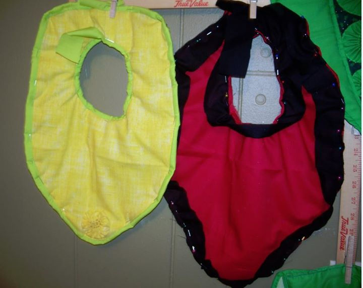 this is the lemon and strawberry bibs at