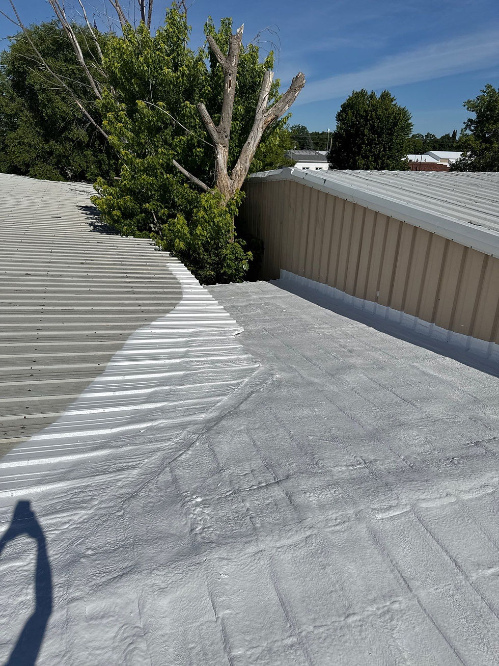 commercial roof restoration services in central minnesota by Foam Flex Roofing Coatings