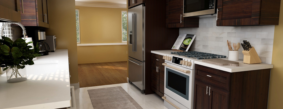 galley kitchen redesign - design concept 1