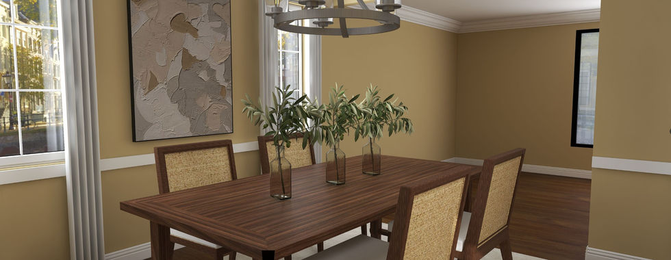 yellow dining room decorating ideas - concept 3
