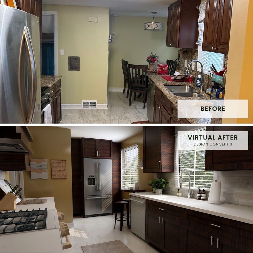 galley kitchen redesign - concept 3