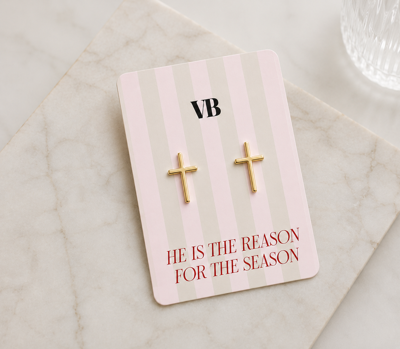 Golden Cross Earrings