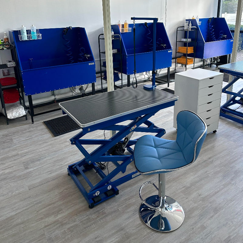 A large, scalable pet spa space.