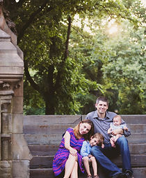Gorgeous toddler exporing the spring flowers - natural light child portrait, Central Park Shakespeare Garden - Andreea B. Ballen Photography, New York child and family photographer