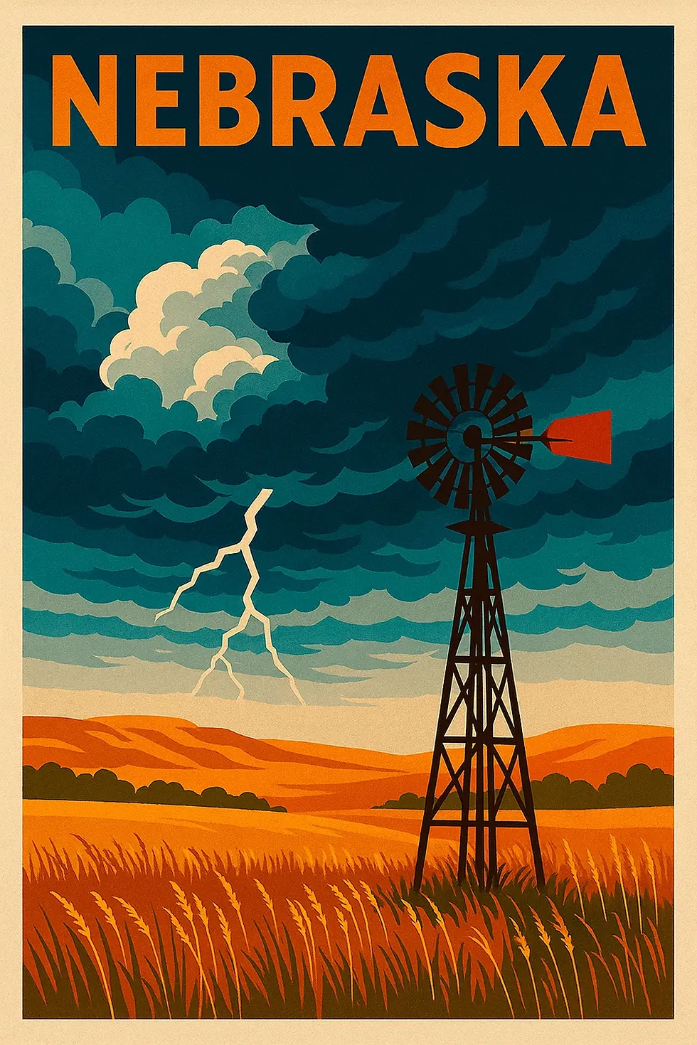 Thumbnail: Nebraska 1867 sticker inspired by Nebraska landscapes and heritage