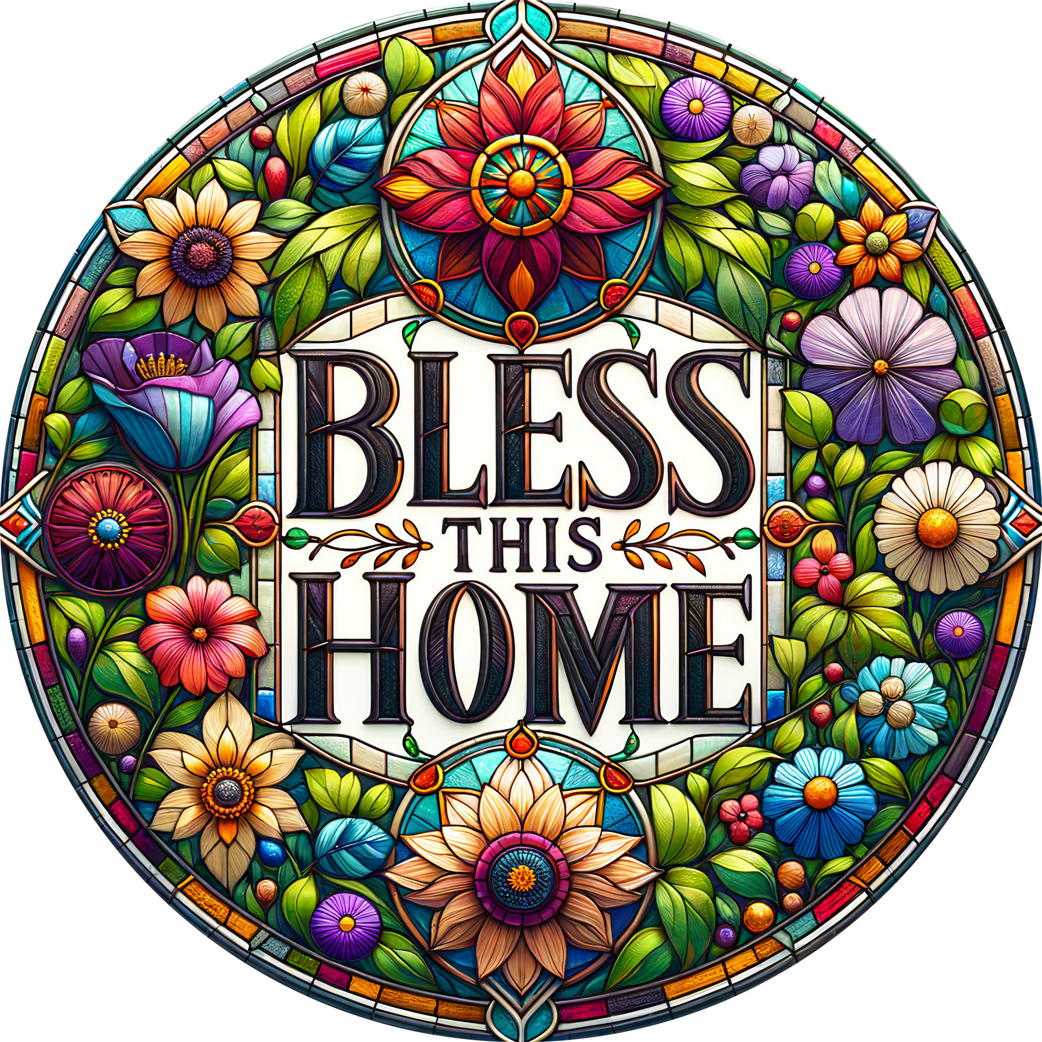 Glass Ornament design Bless this Home