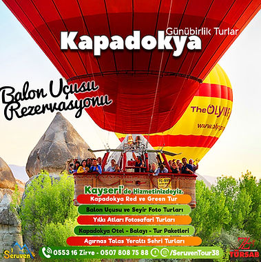 kapadokya balon turu
Hot air baloon Reservation
Kayseri Soğanlı Balon Uçuşu fiyatları