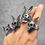 Miniature : Animal Rabbit Bat Skull Men Rings Stainless Steel Women Jewelry Punk Gothic Rock